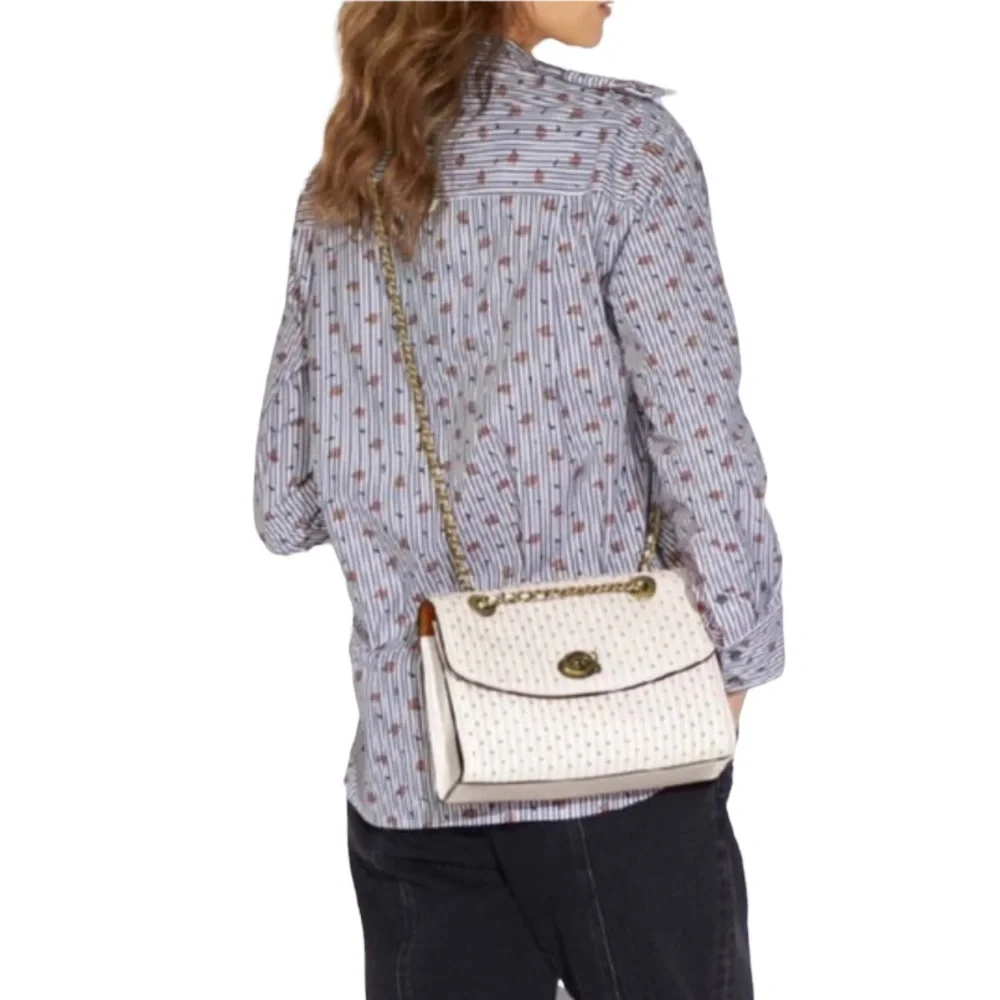 Coach Parker Chain Crossbody Bag Shoulder Purse with Quilting & Rivets i… - Picture 15 of 16